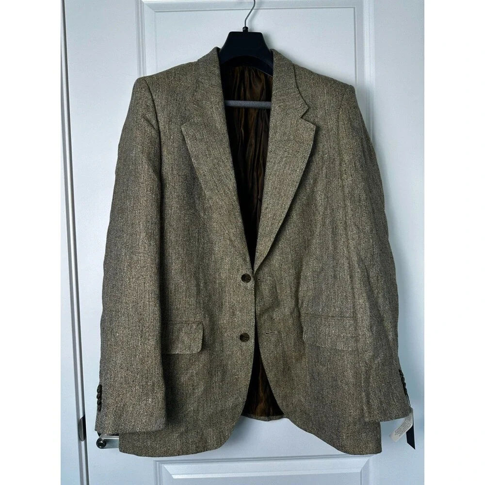Banana Republic Relaxed Marzotto Italian 44L Linen Blazer Sport Coat Jacket NWT